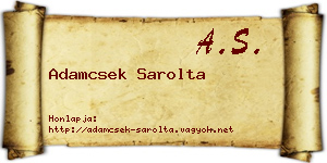 Adamcsek Sarolta névjegykártya